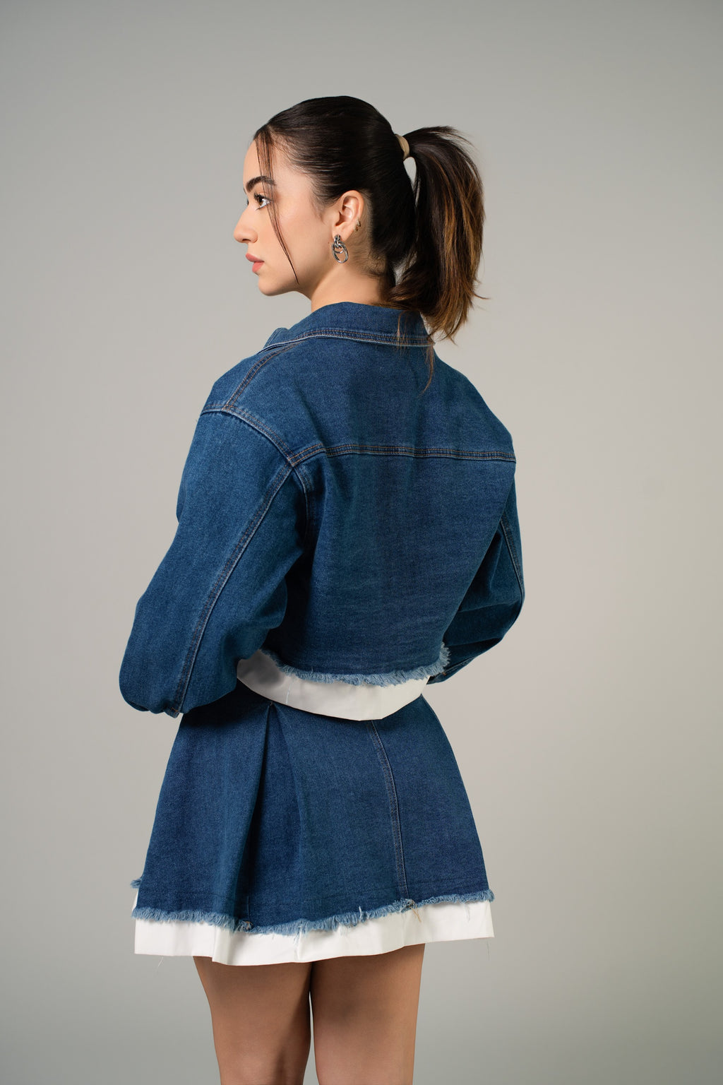 Ava - Denim Skirt Set